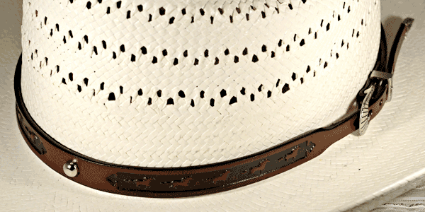 Dark Brown Horses Leather Hat Band