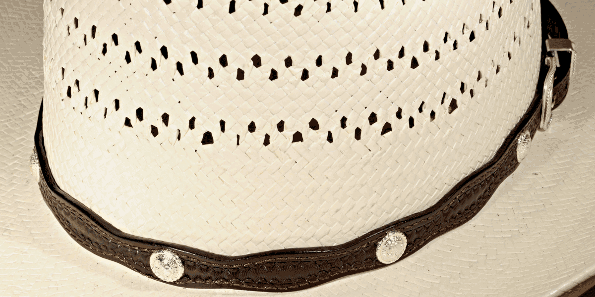 Dark Brown Scalloped Leather with Round Conchos Cowboy Hat Band