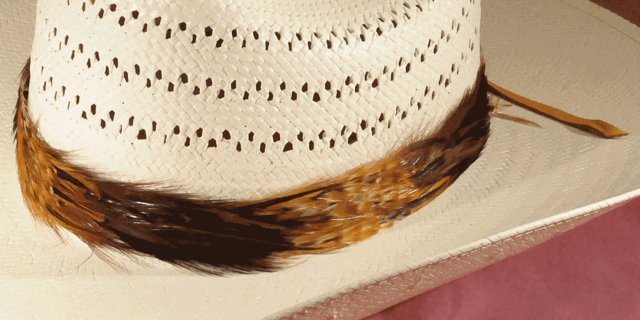 TAN FELT HAT W NUDE BAND - The Crowned Bird