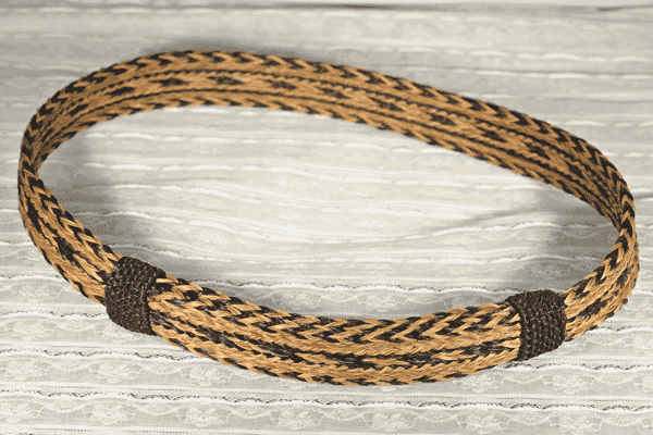 Seven Strand Black and Brown Horse Hair Hat Band