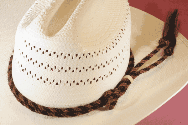 Horse Hair Cowboy Hat Band Black and Brown With Tassel 